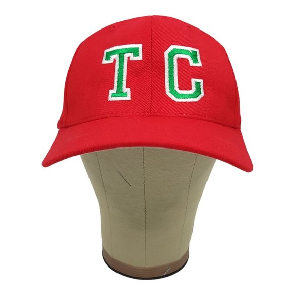 Richardson TC Monogram Initials Flex Fitted S/M Cap Trucker Baseball Hat Red - Picture 5 of 12